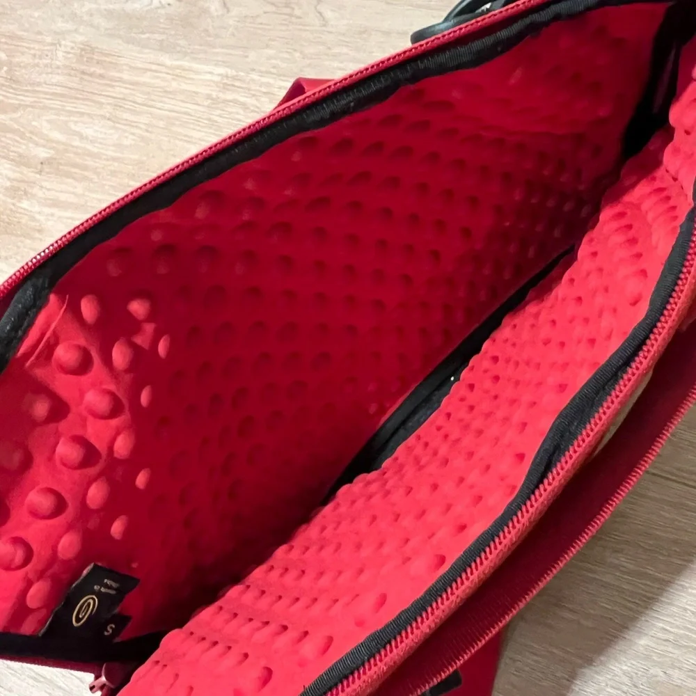 Timbuk2 Gray and Red Laptop Bag 15” by 11” padded crossbody